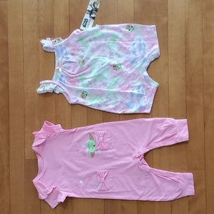 Baby Girl Star Wars The Mandalorian Baby Yoda Outfit Set Romper Size 3 6 mo NWT